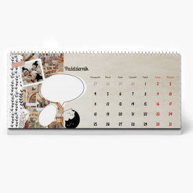 Kalendarz biurkowy, Scrapbook'owy, 22x10 cm