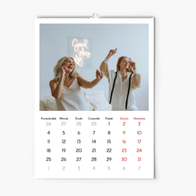 Kalendarz ścienny, Pusty szablon, 30x40-A3 cm