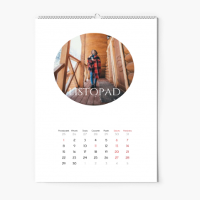 Kalendarz ścienny, Zdjęcia w kołach, 30x40-A3 cm