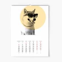 Kalendarz ścienny, Zwierzęta, 30x40-A3 cm