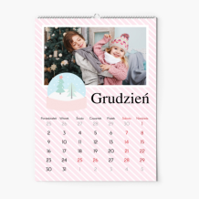 Kalendarz ścienny, Pastelowe Święta, 20x30-A4 cm