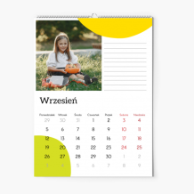 Kalendarz ścienny, Kalendarz szkolny - Kolorowa przygoda, 30x40-A3 cm