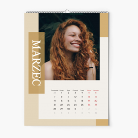 Kalendarz ścienny, Modern beige, 30x40-A3 cm