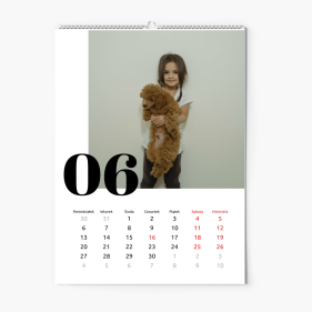 Kalendarz ścienny, Z akcentem, 30x40-A3 cm