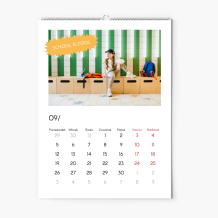 Kalendarz ścienny, Z dymkami, 20x30-A4 cm