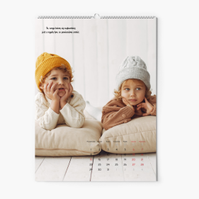 Kalendarz ścienny, Minimalistyczny z cytatem, 30x40-A3 cm