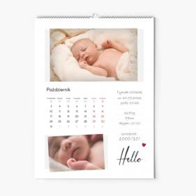 Kalendarz ścienny, Kalendarz przyszłej mamy, 30x40-A3 cm