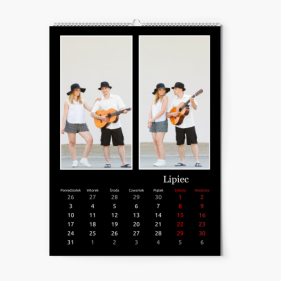 Kalendarz ścienny, Black&white, 30x40-A3 cm