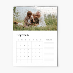 Kalendarz ścienny, Zdjęcie z notatkami, 30x40-A3 cm