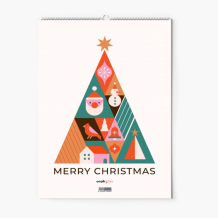 Kalendarz ścienny, Modern Xmas, 20x30-A4 cm