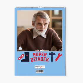 Kalendarz ścienny, Kolekcja Superbohaterowie-Dziadek, 20x30-A4 cm