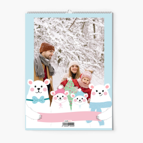 Kalendarz ścienny, Kolekcja Zimowa Kraina, 30x40-A3 cm