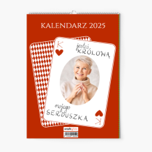 Kalendarz ścienny, Kolekcja Król i Królowa mojego serduszka - wersja 2, 20x30-A4 cm