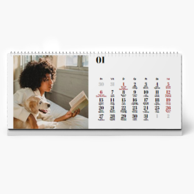 Kalendarz biurkowy, Wspólny czas, 22x10 cm