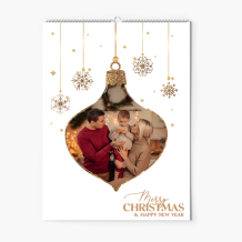 Kalendarz ścienny, Golden Christmas 1, 20x30-A4 cm