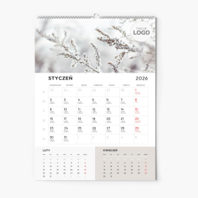 Kalendarz ścienny, Pory roku z logo, 30x40-A3 cm