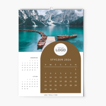 Kalendarz ścienny, Pejzaże z logo, 20x30-A4 cm