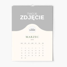 Kalendarz ścienny, Z nadrukiem logo, 30x40-A3 cm