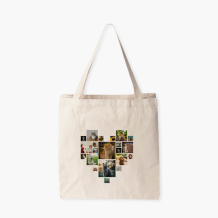 Torba bawełniana, 38x42x10, Serce