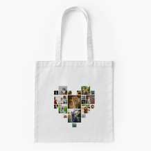 Torba bawełniana, 38x46, Serce