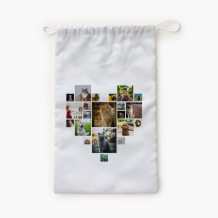 Worek na kapcie, 30x45, Serce