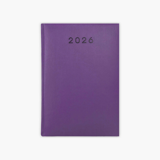 Kalendarz książkowy fioletowy, 14x20 cm