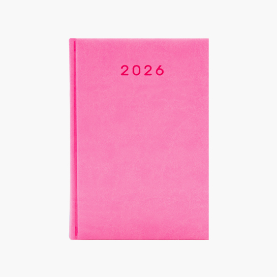 Kalendarz książkowy różowy, 14x20 cm