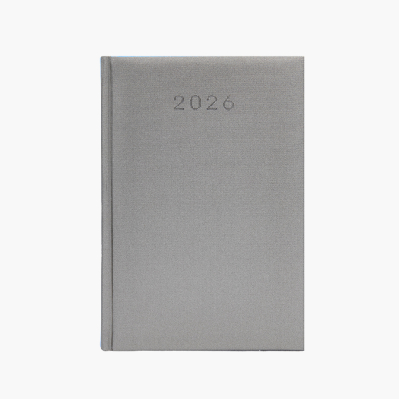 Kalendarz książkowy srebrny, 14x20 cm