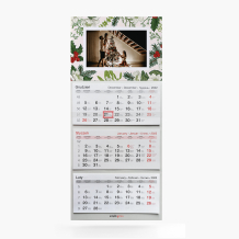 Kalendarz trójdzielny, Merry Christmas, 30x70-trójdzielny