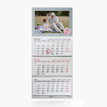 Kalendarz trójdzielny, Kwiaty dla dziadka, 30x70-trójdzielny