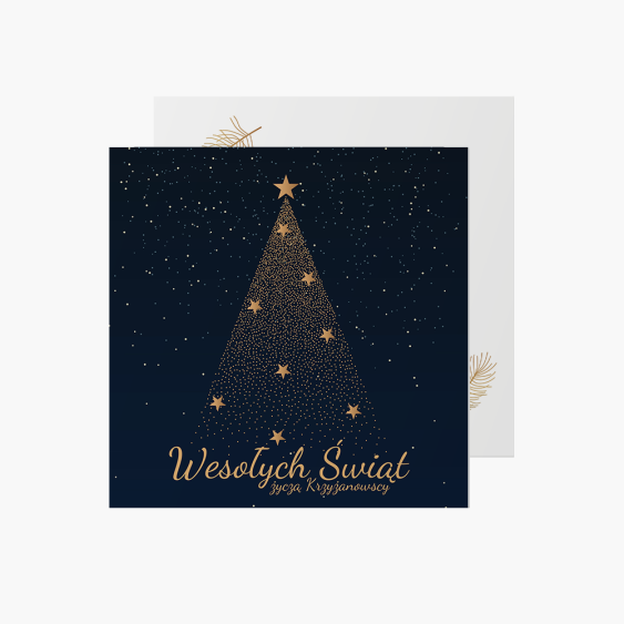 Fotokartka Golden Christmas 2, 14x14 cm