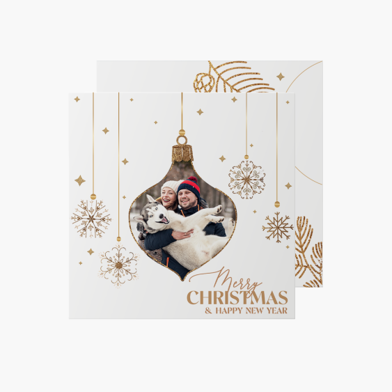 Fotokartka Golden Christmas 4, 14x14 cm