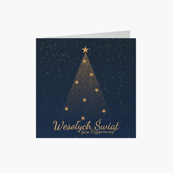 Fotokartka Golden Christmas 2, 14x14 cm
