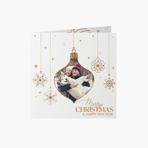 Fotokartka Golden Christmas 4, 14x14 cm