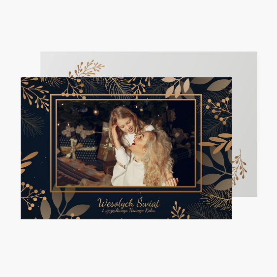 Fotokartka Golden Christmas 1, 15x10 cm
