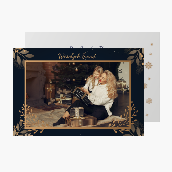 Fotokartka Golden Christmas 3, 15x10 cm