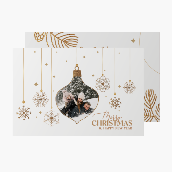 Fotokartka Golden Christmas 4, 15x10 cm