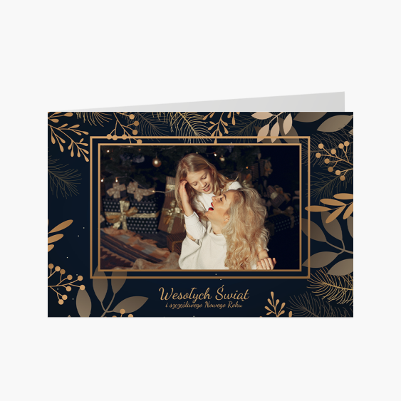 Fotokartka Golden Christmas 1, 15x10 cm