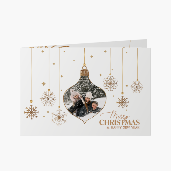 Fotokartka Golden Christmas 4, 15x10 cm