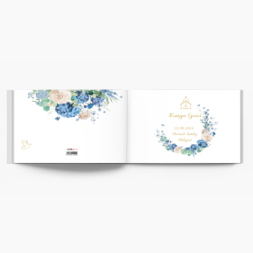 Kolekcja Niebieskie Kwiaty - księga gości fotoksiążka, 30x20 cm