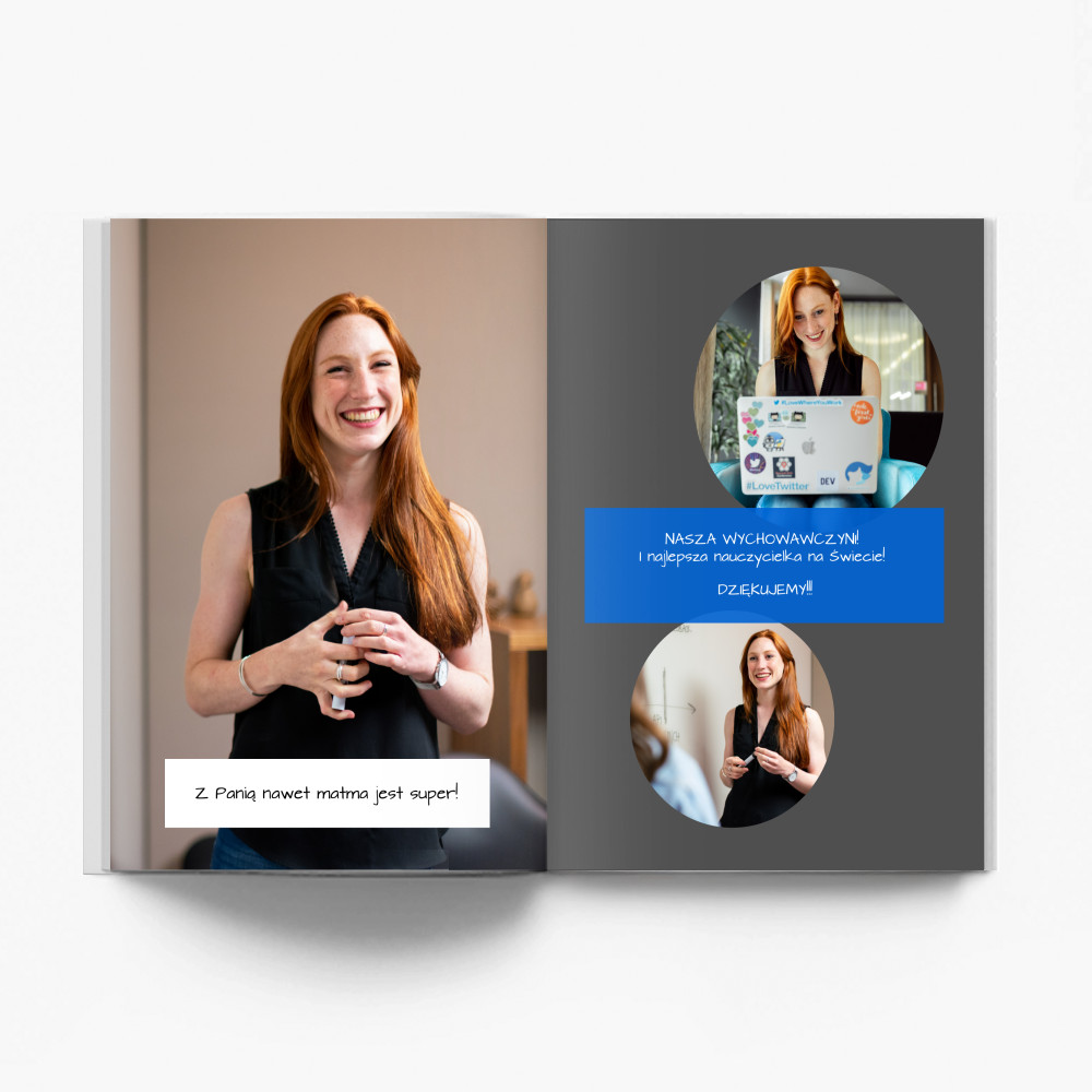 Podziękowania dla nauczyciela fotoksiążka, 20x30 cm