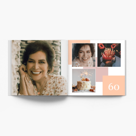 Fotoksiążka 60te urodziny fotoksiążka, 20x20 cm