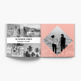 Podsumowanie roku nowoczesne fotoksiążka, 20x20 cm