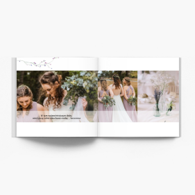 Ślubna roślinna fotoksiążka, 20x20 cm