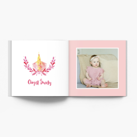 Chrzest Dziewczynki fotoksiążka, 20x20 cm