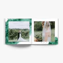 Ślubna - butelkowa zieleń fotoksiążka, 25x25 cm