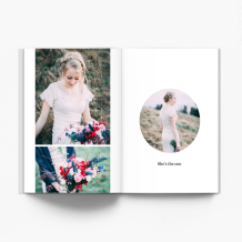 Klasyczna ślubna fotoksiążka, 20x30 cm