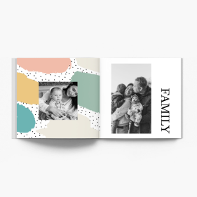 Rodzinny instabook, mini fotoksiążka, 15x15 cm