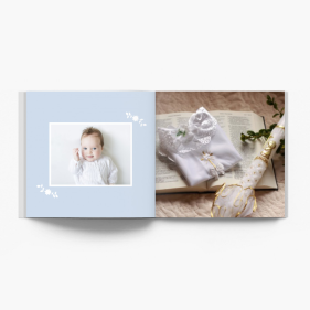 Pamiątka Chrztu Świętego fotoksiążka, 15x15 cm