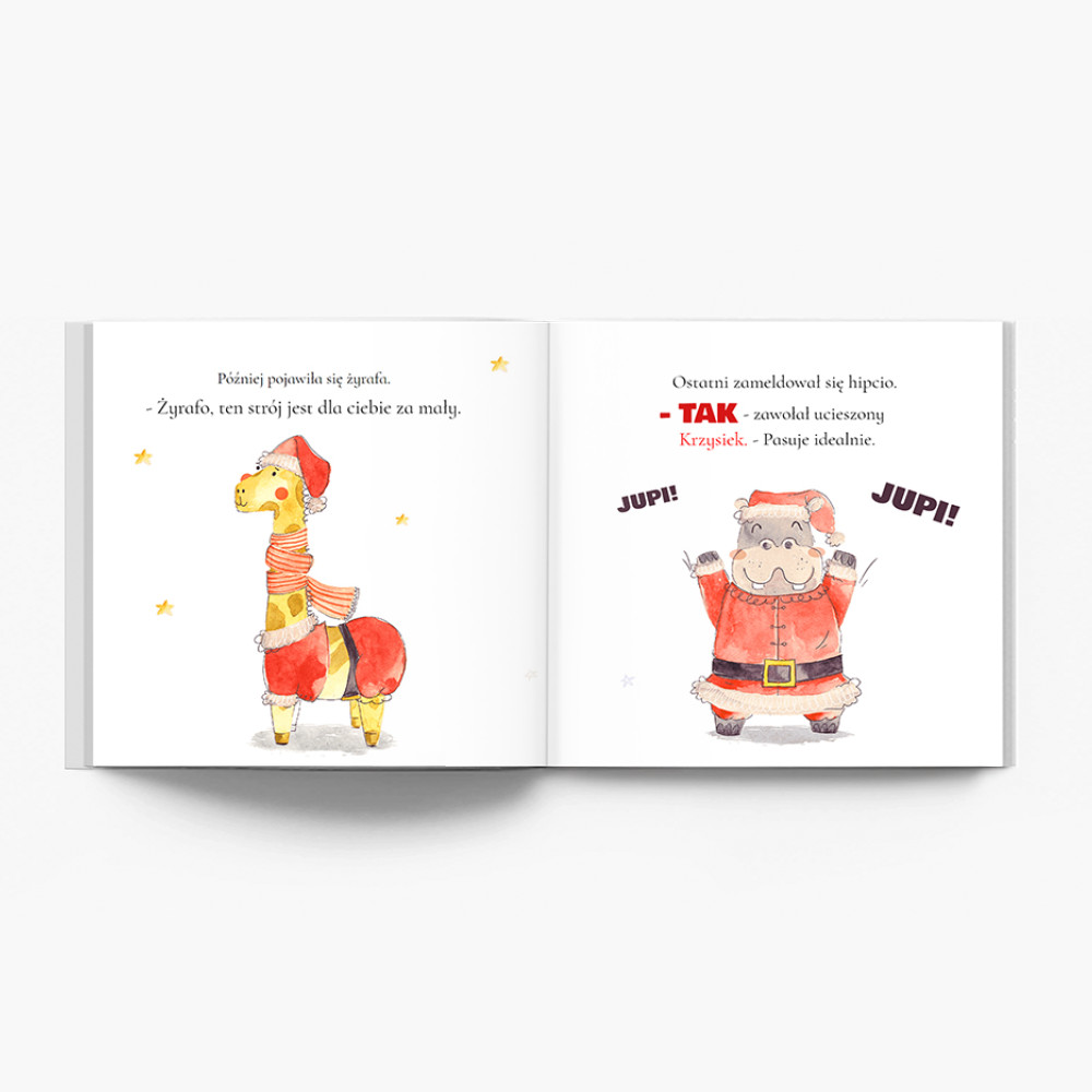 Świąteczna przygoda (wersja-dla- chłopca) bez zdjęć fotoksiążka, 20x20 cm